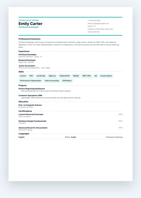 Bilingual Clean ATS
